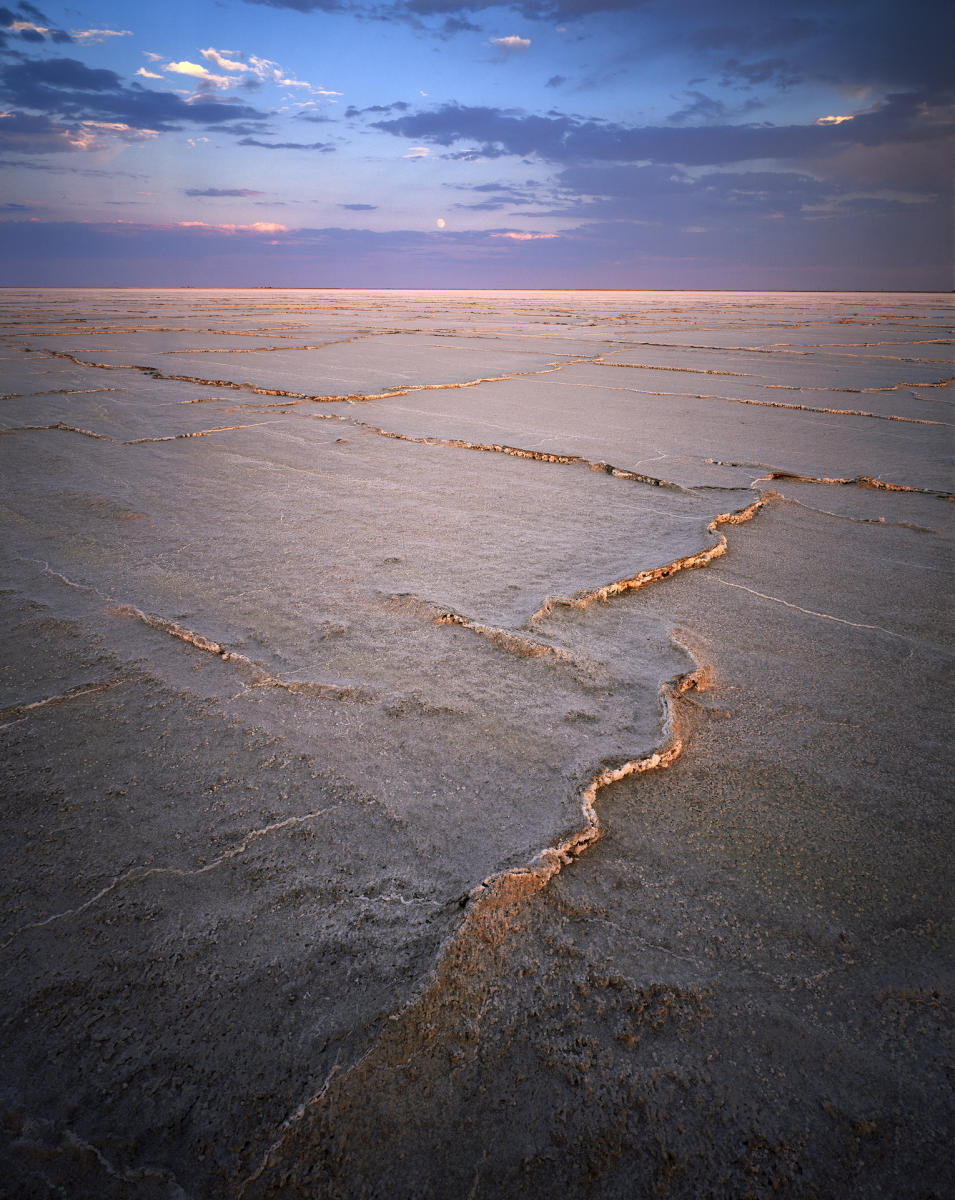 'Moon over Salt Flats' Utah