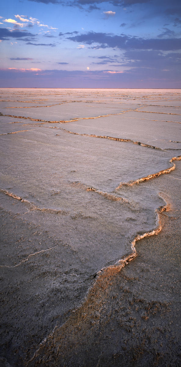 'Moon over Salt Flats'-P Utah